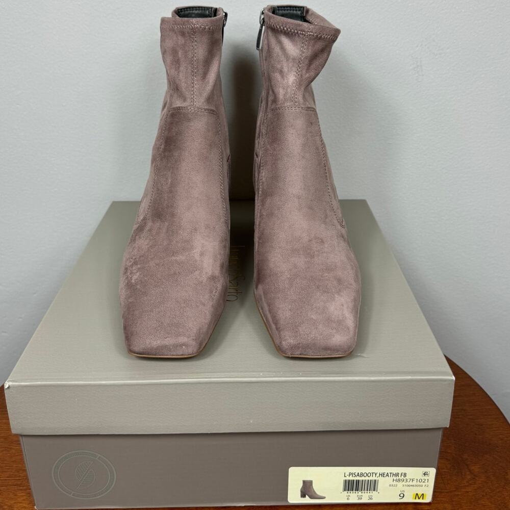 New Franco Sarto Pisa Square Toe Bootie in Heather Faux Suede Women's Size 9 - Picture 8 of 8